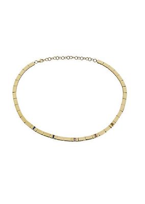 14K Yellow Gold & Sapphire Collar Necklace