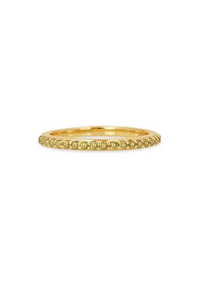 14K Yellow Gold & Yellow Sapphire Band Ring