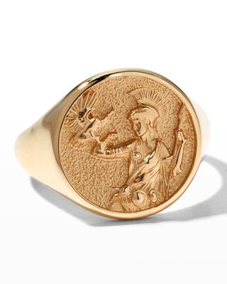 14k Yellow Gold Athena Signet Ring