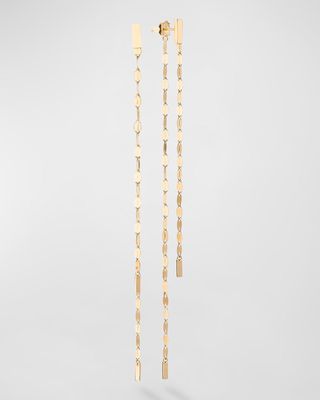 14K Yellow Gold Blake Linear Front-Back Bar Chain Earrings