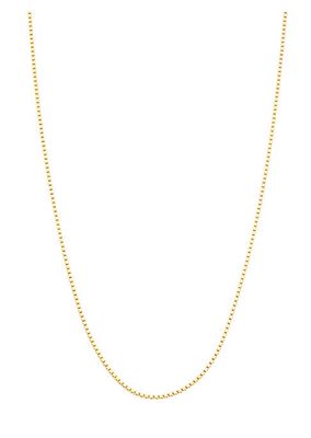 14K Yellow Gold Box-Chain Necklace/16"