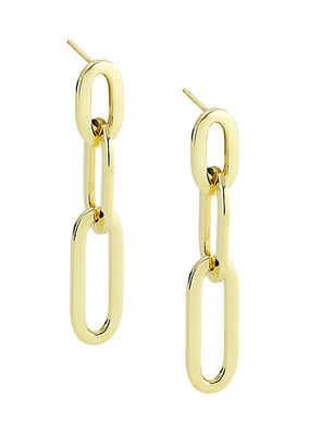 14K Yellow Gold Chain Drop Earrings