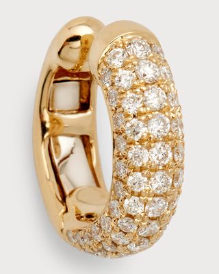 14K Yellow Gold Diamond Cuff Clip-On Earrings