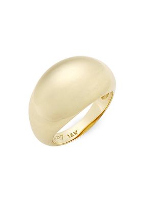 14K Yellow Gold Domed Ring