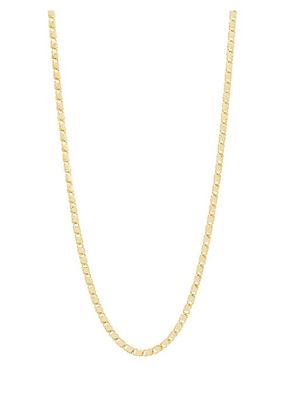 14k Yellow Gold Heart Chain Necklace