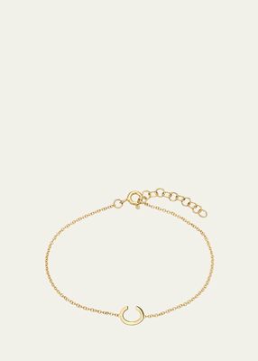 14K Yellow Gold Initial X Bracelet