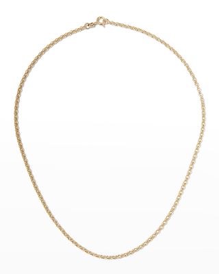 14K Yellow Gold Rolo Chain Necklace, 16"L