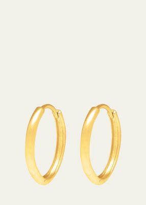 14K Yellow Gold Small Skinny Hoop Earrings
