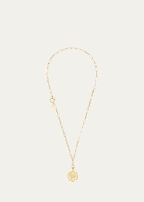 14K Yellow Gold Sophia Charm on Cairo Chain Necklace