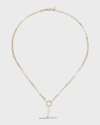 14K Yellow Gold Toggle Link Necklace