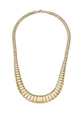 14K Yellow Gold Wide Cobra Necklace