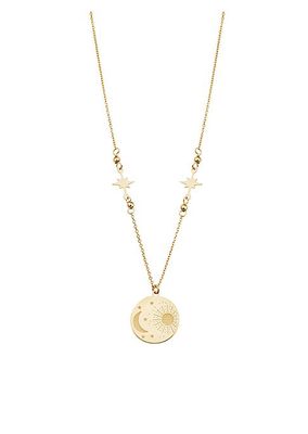 14K Yellow Gold Winter Solstice Pendant Necklace