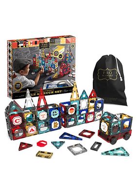 150-Piece Magnetic Tile And Truck Set