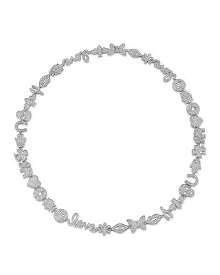 15th Anniversary Diamond Necklace w/ 14k White Gold