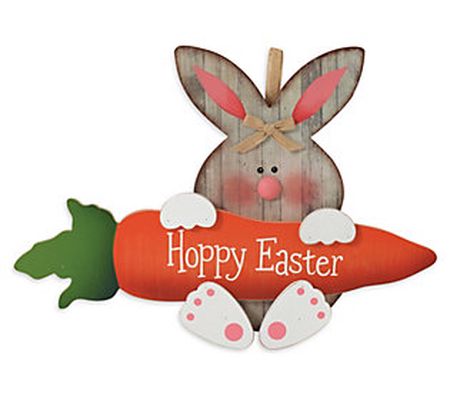16.5"L Hoppy Easter Bunny Wall Hanging by Gerso n Co