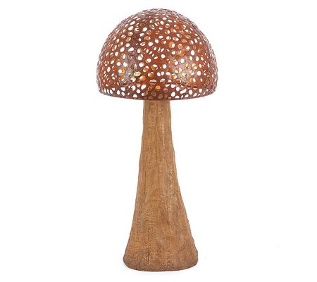 16 in. Solar Metal Mushroom by Gerson Internati onal