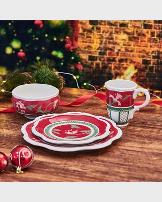 16-Piece Chalet Christmas Dinnerware Set