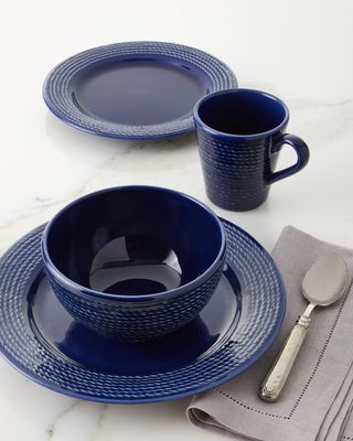 16-Piece Cobalt Rope Dinnerware Set