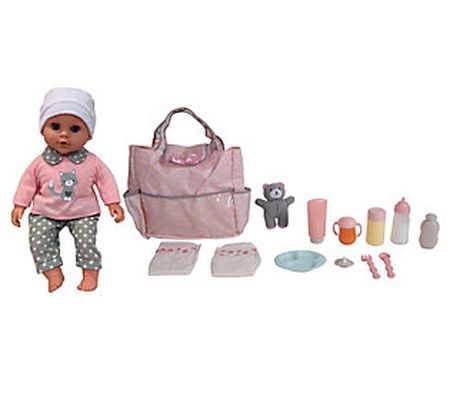 16" Pretend Play Baby Doll with Diaper Bag