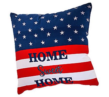 16" x 16"  "Home Sweet Home" USA Pillow by Vale rie