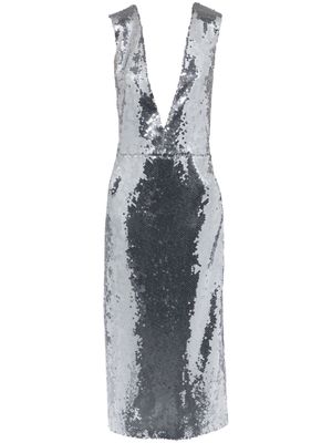 16Arlington Ares sequinned midi dress - Silver