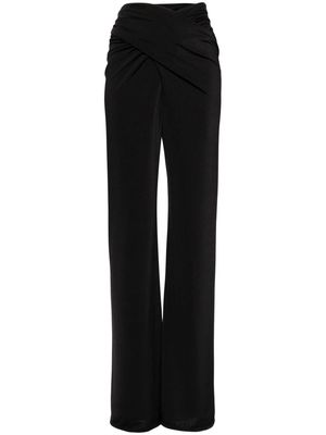 16Arlington Boxte wrap-waist satin-jersey trousers - Black