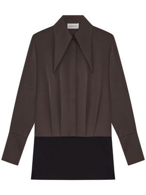 16Arlington Dara long-sleeve minidress - Brown