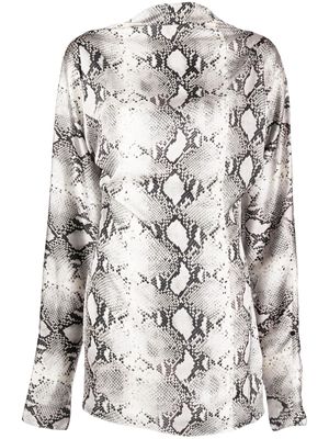 16Arlington Flora snakesin-print minidress - Grey