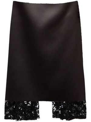 16Arlington floral-lace detailing skirt - Brown