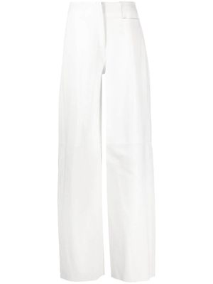 16Arlington high-waisted wide-leg trousers - White