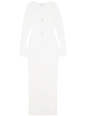 16Arlington long-sleeve scoop-neck maxi dress - White