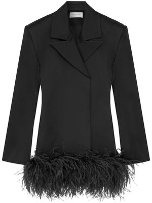 16Arlington Lorelai feather-trimmed blazer - Black