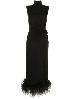 16Arlington Maika feather-trimmed midi dress - Black