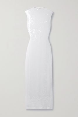 16ARLINGTON - Mira Sequined Tulle Maxi Dress - Silver