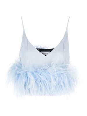 16Arlington Poppy feather-trim camisole - Blue