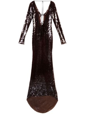 16Arlington Solarium sequin-embellished dress - Brown