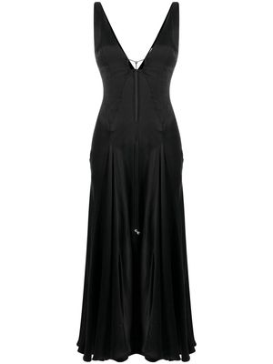 16Arlington Tauri satin midi dress - Black