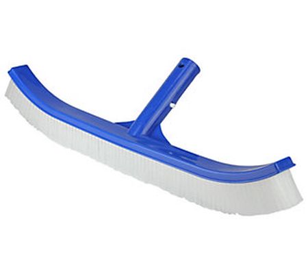17.5" Blue Swimming Pool Cleaning Curved Brush w/ Back Support