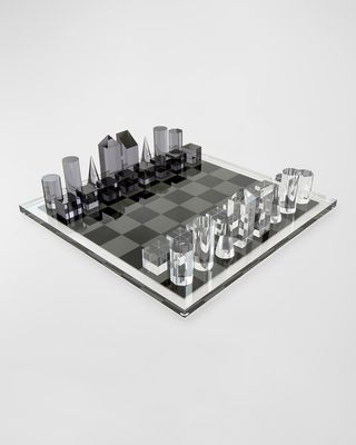 17" Lucite Chess Set