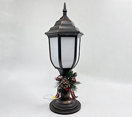 18.7"H Brushed Bronze Plastic Lantern by Gerson Co