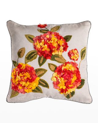 18" Autumn Hydrangea Pillow