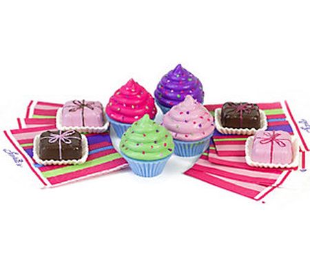 18" Doll 4 Each Cupcakes & Petit Four Set  Pink