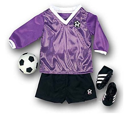 18" Doll Soccer Outfit, Ball, Socks, Cleats & S hin Guards