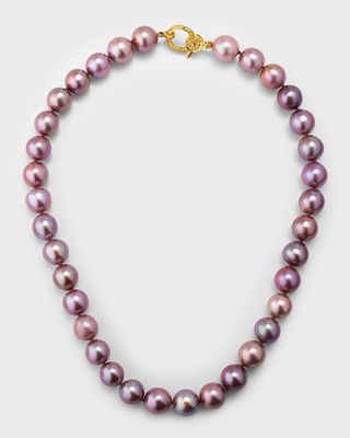 18" Pink Edison Freshwater 10-12mm Pearl Necklace