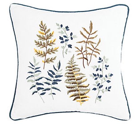 18" x 18" Botanical Leaves Pillow by Valerie