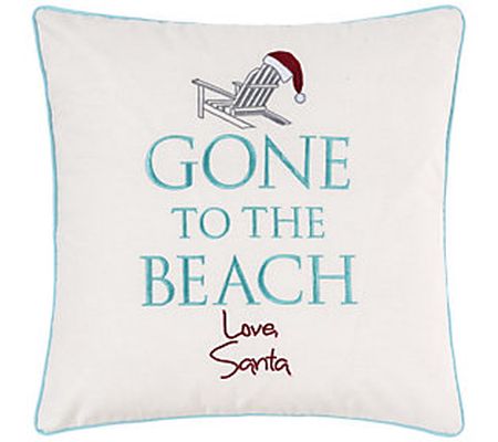 18" x 18" Gone To The Beach Pillow by C&F Home