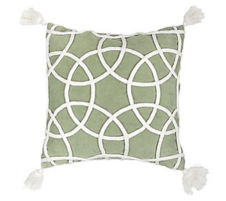18" x 18" Lily Sage Geometric Throw Pillow by V alerie