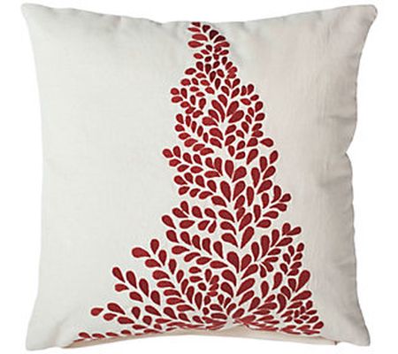 18" x 18" Satin Stitch Tree Pillow by Vickerman