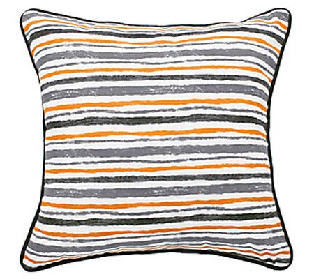 18" x 18" Spooky Stripe Pillow by Valerie
