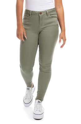 1822 Denim Butter Mid Rise Skinny Jeans in Army Green